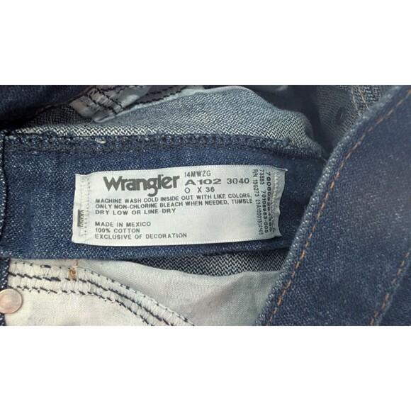 Wrangler Jeans 14MWGZ Size 0/36 (25x36) Blue high waist cowgirl western (20) - Picture 3 of 3